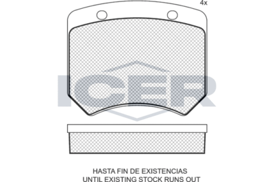 180003 ICER Комплект тормозных колодок, дисковый тормоз