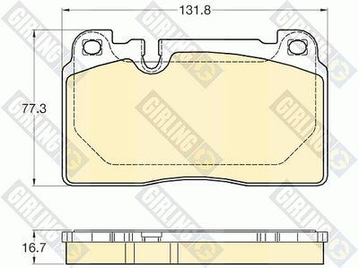 6120225 GIRLING Комплект тормозных колодок, дисковый тормоз