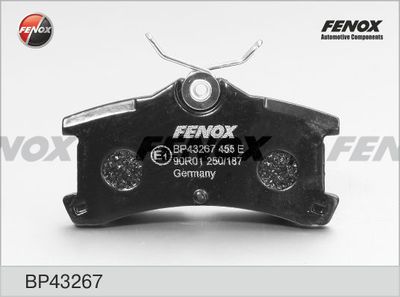 BP43267 FENOX Комплект тормозных колодок, дисковый тормоз