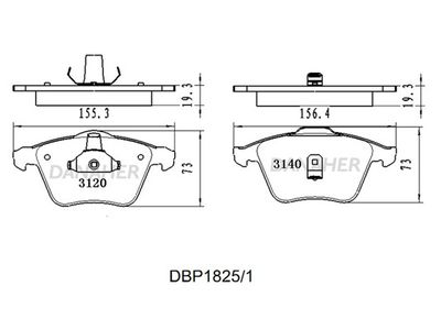 DBP18251 DANAHER Комплект тормозных колодок, дисковый тормоз