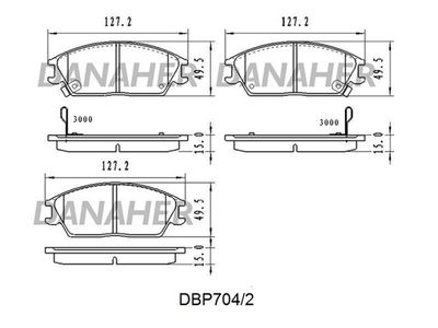 DBP7042 DANAHER Комплект тормозных колодок, дисковый тормоз