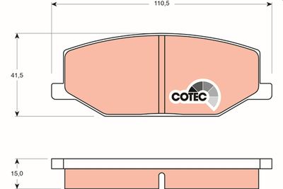 GDB383 TRW Комплект тормозных колодок, дисковый тормоз