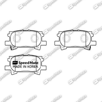 SMBPJ016 SpeedMate Комплект тормозных колодок, дисковый тормоз