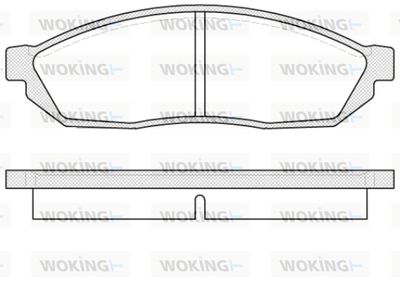 P011300 WOKING Комплект тормозных колодок, дисковый тормоз