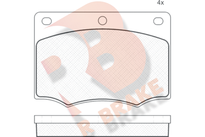 RB0259 R BRAKE Комплект тормозных колодок, дисковый тормоз