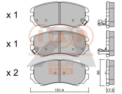 70407072P IAP QUALITY PARTS Комплект тормозных колодок, дисковый тормоз