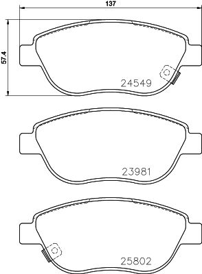 PCP1391 DON Комплект тормозных колодок, дисковый тормоз