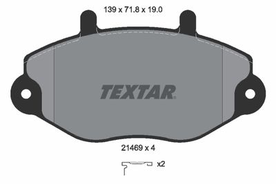2146902 TEXTAR Комплект тормозных колодок, дисковый тормоз