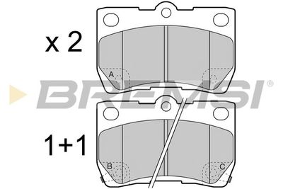 BP3420 BREMSI Комплект тормозных колодок, дисковый тормоз