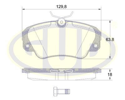 GBP880161 G.U.D. Комплект тормозных колодок, дисковый тормоз