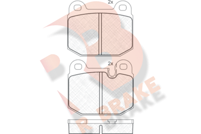 RB0307 R BRAKE Комплект тормозных колодок, дисковый тормоз