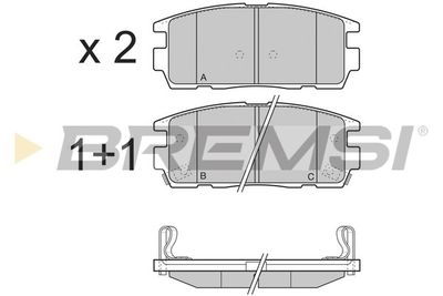 BP3304 BREMSI Комплект тормозных колодок, дисковый тормоз