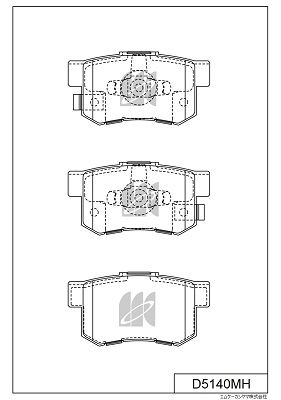 D5140MH MK Kashiyama Комплект тормозных колодок, дисковый тормоз