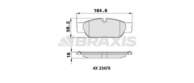 AA0217 BRAXIS Комплект тормозных колодок, дисковый тормоз