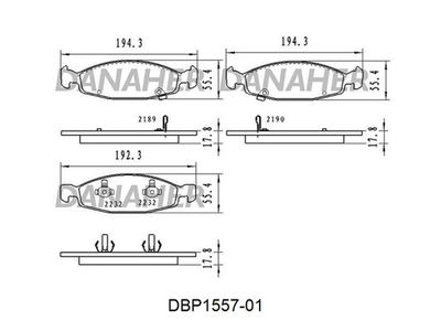 DBP155701 DANAHER Комплект тормозных колодок, дисковый тормоз