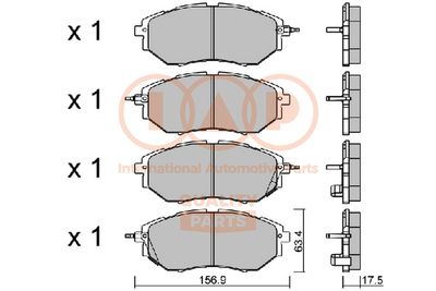 70415035P IAP QUALITY PARTS Комплект тормозных колодок, дисковый тормоз