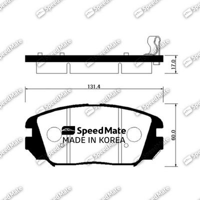 SMBPH032 SpeedMate Комплект тормозных колодок, дисковый тормоз