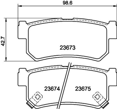 8DB355027841 HELLA PAGID Комплект тормозных колодок, дисковый тормоз