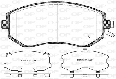 BPA095104 OPEN PARTS Комплект тормозных колодок, дисковый тормоз