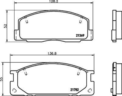 8DB355029781 HELLA PAGID Комплект тормозных колодок, дисковый тормоз