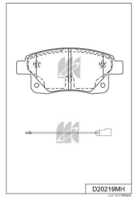 D20219MH MK Kashiyama Комплект тормозных колодок, дисковый тормоз