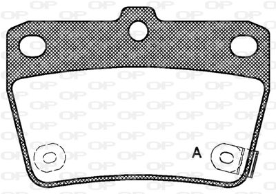 BPA083902 OPEN PARTS Комплект тормозных колодок, дисковый тормоз