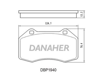 DBP1940 DANAHER Комплект тормозных колодок, дисковый тормоз