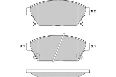 121405 E.T.F. Комплект тормозных колодок, дисковый тормоз