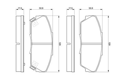 0986461125 BOSCH Комплект тормозных колодок, дисковый тормоз