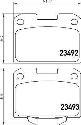 8DB355037251 HELLA PAGID Комплект тормозных колодок, дисковый тормоз