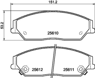 8DB355030031 HELLA Комплект тормозных колодок, дисковый тормоз