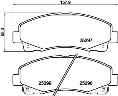 8DB355037191 HELLA Комплект тормозных колодок, дисковый тормоз