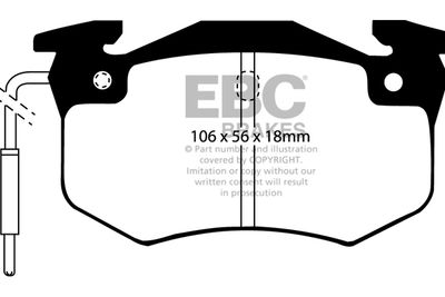 DP458 EBC Brakes Комплект тормозных колодок, дисковый тормоз