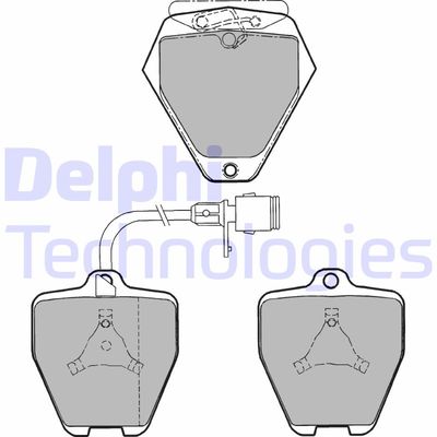 LP1024 DELPHI Комплект тормозных колодок, дисковый тормоз