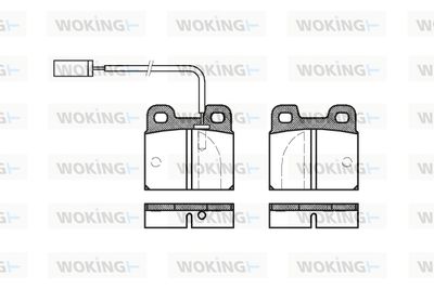 P105311 WOKING Комплект тормозных колодок, дисковый тормоз