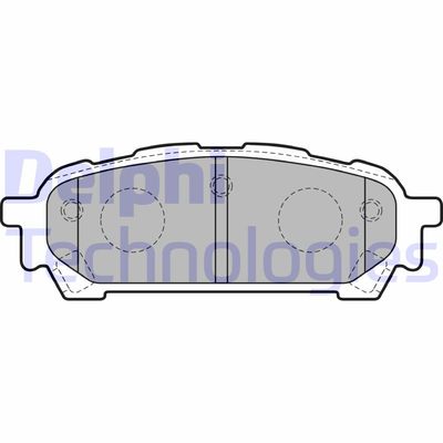 LP1822 DELPHI Комплект тормозных колодок, дисковый тормоз