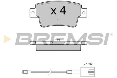 BP3427 BREMSI Комплект тормозных колодок, дисковый тормоз