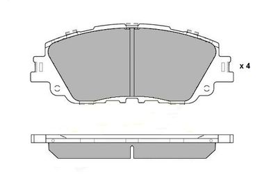 121723 E.T.F. Комплект тормозных колодок, дисковый тормоз