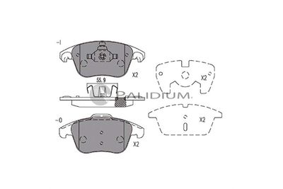 P11248 ASHUKI by Palidium Комплект тормозных колодок, дисковый тормоз