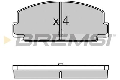 BP2137 BREMSI Комплект тормозных колодок, дисковый тормоз