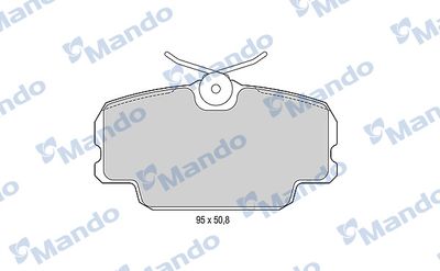 MBF015084 MANDO Комплект тормозных колодок, дисковый тормоз