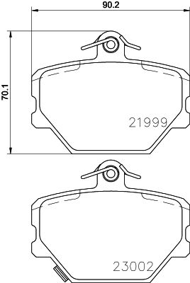 PCP1105 DON Комплект тормозных колодок, дисковый тормоз