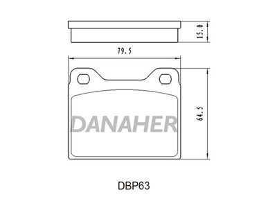 DBP63 DANAHER Комплект тормозных колодок, дисковый тормоз