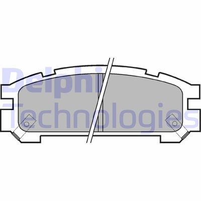 LP814 DELPHI Комплект тормозных колодок, дисковый тормоз