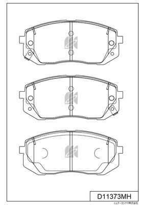 D11373MH MK Kashiyama Комплект тормозных колодок, дисковый тормоз