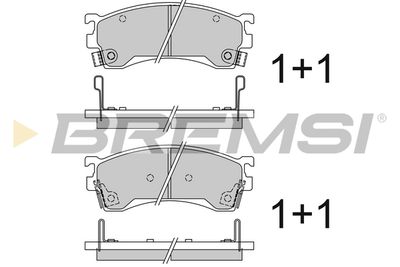 BP2864 BREMSI Комплект тормозных колодок, дисковый тормоз