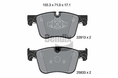 BPD1573 BENDIX Braking Комплект тормозных колодок, дисковый тормоз