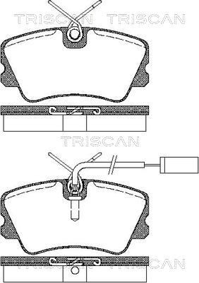 811015014 TRISCAN Комплект тормозных колодок, дисковый тормоз