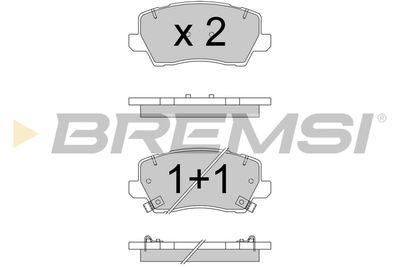 BP3787 BREMSI Комплект тормозных колодок, дисковый тормоз