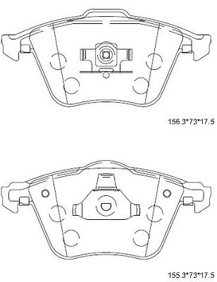 KD7798H ASIMCO Комплект тормозных колодок, дисковый тормоз